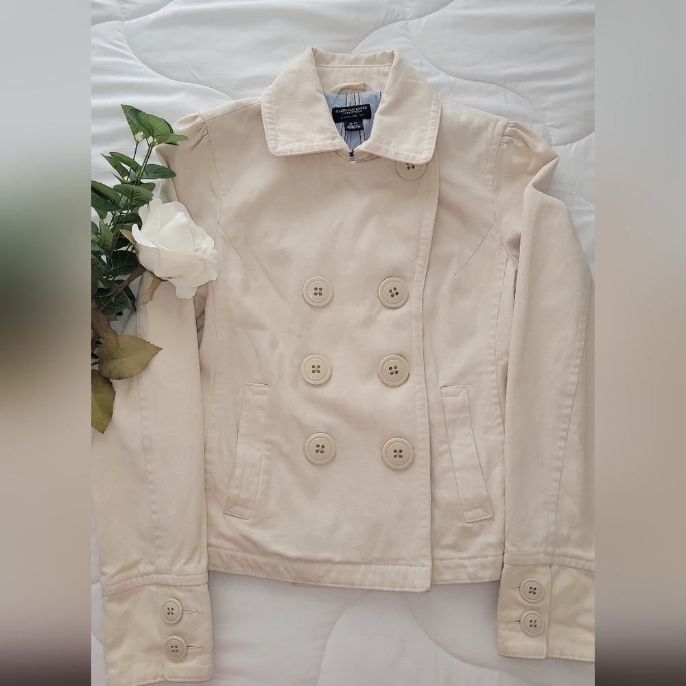 American Eagle Outfitters Cream Jacket